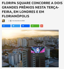 Floripa Square é finalista de dois grandes prêmios de publicidade e marketing